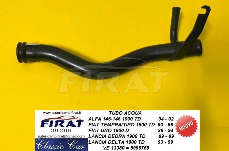 TUBO ACQUA FIAT TIPO TD- DEDRA TD - 145/146 TD (13380)